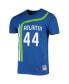 Фото #3 товара Men's Pete Maravich Blue Atlanta Hawks Hardwood Classics Stitch Name and Number T-shirt