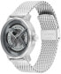 ფოტო #3 პროდუქტის Men's Iconic Automatic Silver Stainless Steel Mesh Watch 40mm