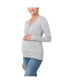 Фото #3 товара Maternity Ripe Zoe Button Up Nursing Knit Top Silver Marle