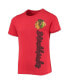 Big Girls Red Chicago Blackhawks Chenille Script T-shirt