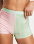 Фото #2 товара Topshop block stripe high waist swim short