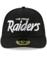 Men's Black Las Vegas Raiders Omaha Script Low Profile 59Fifty Fitted Hat