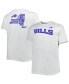 Men's White Buffalo Bills Big and Tall Hometown Collection Hot Shot T-shirt Белый, 5XB - фото #1