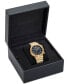 ფოტო #4 პროდუქტის Men's Swiss Gold Ion Plated Stainless Steel Bracelet Watch 43mm