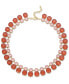 ფოტო #1 პროდუქტის Gold-Tone Color Crystal & Stone All-Around Collar Necklace, 16" + 2" extender, Created for Macy's