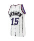 Фото #2 товара Men's Vince Carter White Toronto Raptors Hardwood Classics 1998-99 Authentic Jersey