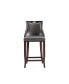Фото #7 товара Emperor 19" L Beech Wood Faux Leather Upholstered Barstool