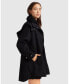 Women Heavy Hearted Detachable Hooded Coat