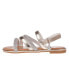 Фото #3 товара Big Girl's Flat Sandal with Tubular Rhinestone Strapping and Hanging Charm Polyurethane Sandals