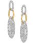 ფოტო #3 პროდუქტის Link Drop Earrings (1 ct. t.w.) in Sterling Silver & Gold-Plate, Created for Macys