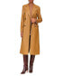 Фото #5 товара Women's Double-Breasted Belted Faux-Leather Coat