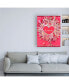 David Galchutt Love Pink Heart Canvas Art - 15.5" x 21"