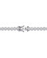 ფოტო #3 პროდუქტის Sterling Silver with Rhodium Plated Clear Round Cubic Zirconia Flower Design Tennis Bracelet