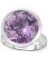 Фото #1 товара Amethyst Bezel Statement Ring (9 ct. t.w.) in Sterling Silver