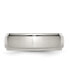 ფოტო #4 პროდუქტის Stainless Steel Polished Brushed Center 7mm Edge Band Ring