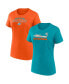 Фото #1 товара Women's Miami Dolphins Risk T-Shirt Combo Pack