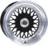 R-Style Wheels RS01 black horn polished 8x15 ET25 - LK4/100 ML73.1