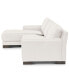 Фото #4 товара Darrium 3-Pc. Leather Chaise Sofa with Console, Created for Macy's