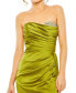 Women's Strapless Embellished Sweetheart Neckline Satin Gown