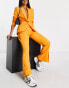 River Island Petite – Schlaghose in Orange mit Saumschlitzen, Kombiteil Knallorange, 32 - фото #2