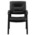 Фото #3 товара Black Leather Executive Side Reception Chair With Black Metal Frame