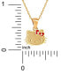 ფოტო #4 პროდუქტის Enamel Bow Hello Kitty 18" Pendant Necklace in 10k Gold