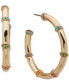 Gold-Tone Multi Rondelle Medium Hoop Earrings, 1.68"