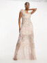 Фото #1 товара Miss Selfridge Premium embellished floral maxi dress in pink