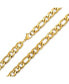 ფოტო #2 პროდუქტის Heavy Solid Strong Shinny Mens Figaro Chain Necklace Link bracelet Set For Men Gold Plated Stainless Steel 11MM