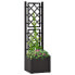 Фото #3 товара Garden Raised Bed with Trellis and Self Watering System Anthracite