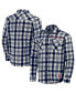 Фото #1 товара Men's Darius Rucker Collection by Navy Boston Red Sox Plaid Flannel Button-Up Shirt