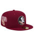 Фото #1 товара Men's Garnet Florida State Seminoles Throwback 59FIFTY Fitted Hat