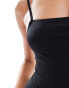 Фото #4 товара & Other Stories square neck swimsuit withh low back in black