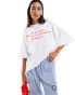 COLLUSION slogan oversized tee