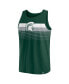 Фото #2 товара Men's Green Michigan State Spartans Wild Game Tank Top