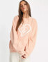 Фото #4 товара Miss Selfridge heart sweat in apricot