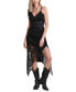 ფოტო #4 პროდუქტის Women's Lace Asymmetrical Midi Dress