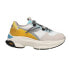 Diadora Terrena Nylon Lace Up Mens Grey, White, Yellow Sneakers Casual Shoes 17