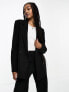 ASOS DESIGN Tall double breasted blazer in black