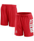 Фото #1 товара Men's Red Houston Rockets Post Up Mesh Shorts