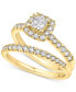 ფოტო #1 პროდუქტის Diamond Princess Halo Bridal Set (1 ct. t.w.) in 14k White or Yellow Gold
