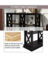 Console Table With 3-Tier Open Storage Spaces And X Legs, Narrow Sofa Entry Table