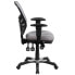 Фото #1 товара Mid-Back Gray Mesh Multifunction Executive Swivel Chair With Adjustable Arms