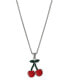 Фото #1 товара Macy's women's Crystal Cherries Pendant Necklace