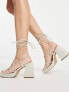 MIM Elie heeled strappy sandal in white