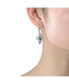 ფოტო #2 პროდუქტის Sterling Silver Oval and Round Cubic Zirconia Adorn Leverback Earrings