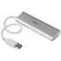 Фото #4 товара StarTech.com 4-Port Portable USB 3.0 Hub with Built-in Cable - USB 3.2 Gen 1 (3.1 Gen 1) Type-A - USB 3.2 Gen 1 (3.1 Gen 1) Type-A - 5000 Mbit/s - Silver,White - Aluminum - Plastic - Power