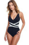 Фото #1 товара Profile by Gottex 297893 Womens Duet V-Neck One-Piece Size 36 (US Women's 6)