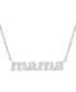ფოტო #1 პროდუქტის Diamond Mama Pendant Necklace (1/6 ct. t.w.) in Sterling Silver, 18" + 2" extender