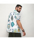 ფოტო #3 პროდუქტის Men's Chalk White Mesh Aztec Shirt